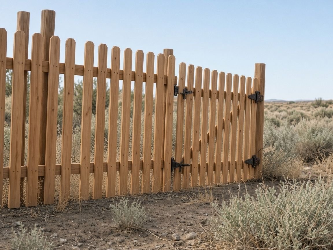 Wind-damaged fence & gate, after